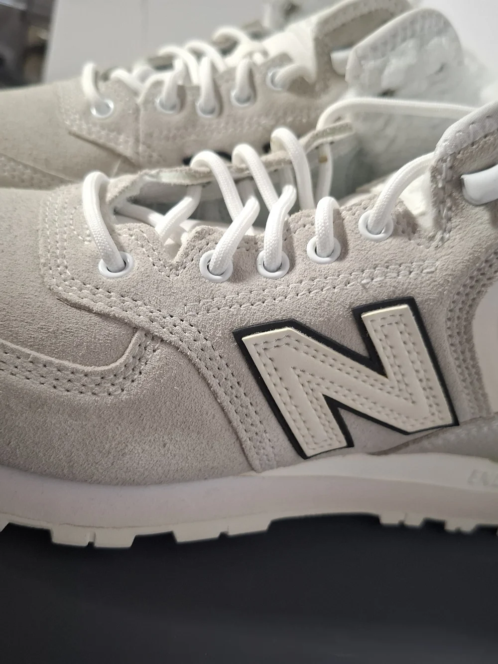 New Balance 574 Men's Sneakers in Light Beige and White